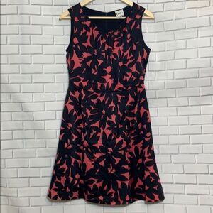 Dobbin Black Print Silk Shift Dress Size 4